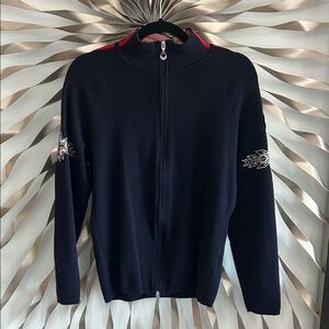 Women’s Large Dale of Norway spirit merino cardigan jacket, official team jacket